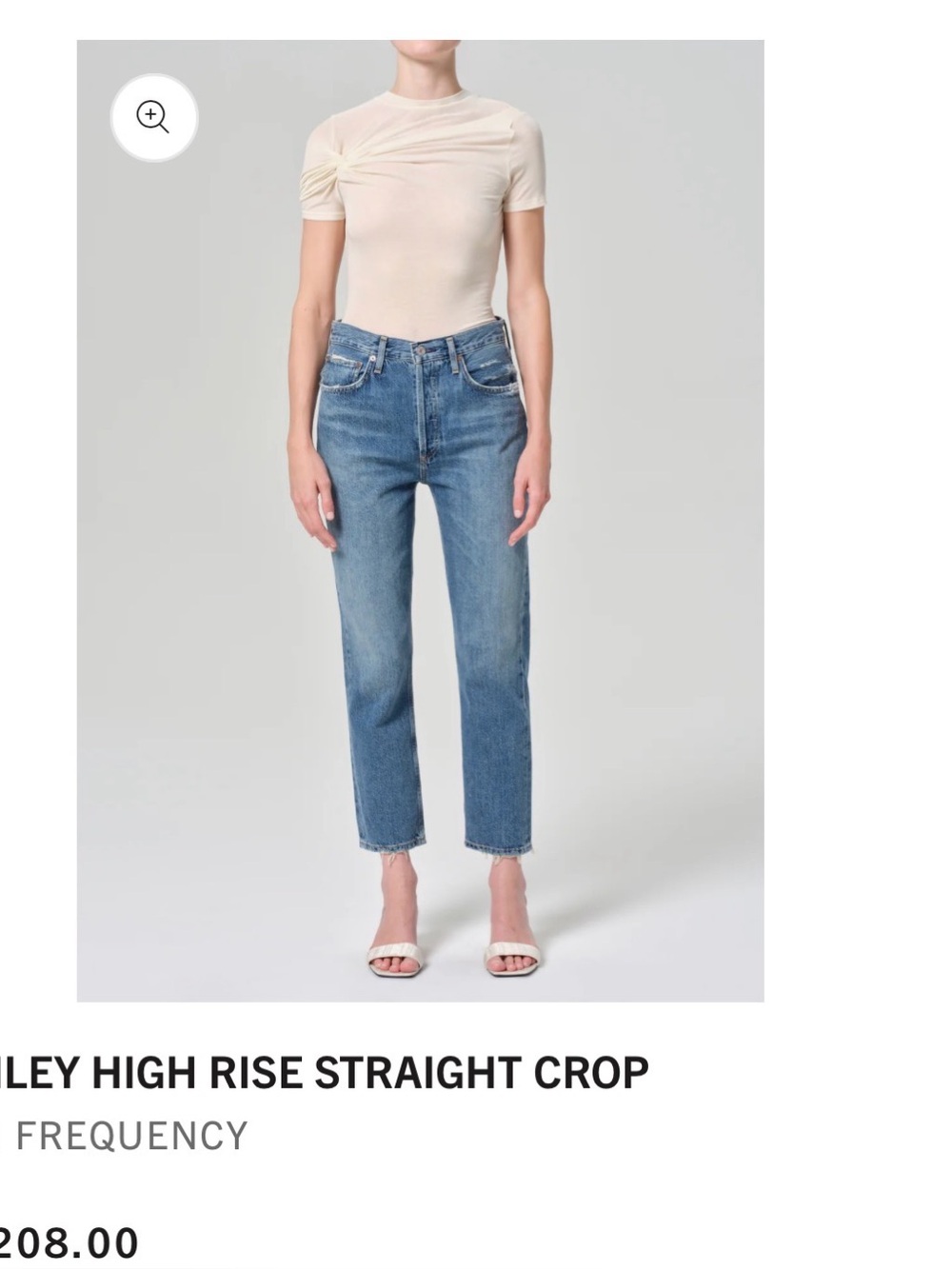 Agolde Riley crop size 28